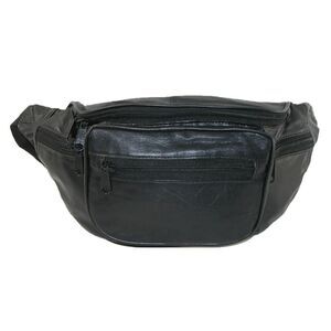 CTM Leather Multi Pocket Fanny Waist Pack